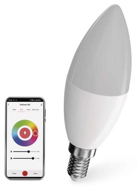 EMOS Inteligentná LED žiarovka GoSmart E14 4,8W 230V Wi-Fi RGB stmievateľná