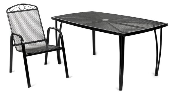 House 5 Záhradný kovový set 4+1 ZUNO čierna
