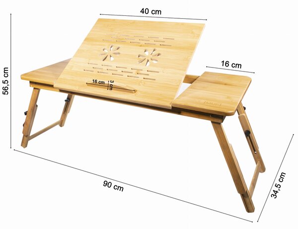 Bambusový stolík pod notebook GION XL
