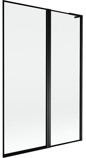 Mexen Mist L vaňová zástenka dvojkrídlová pravá 120 x 150 cm, čierny rám, čierna - 8A9L-120-011-70-70-P