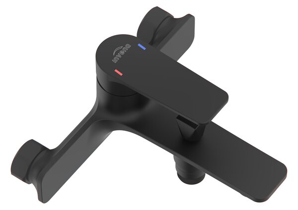 Invena Rikia, nástenná vaňová batéria, čierna matná, INV-BW-24-104-A