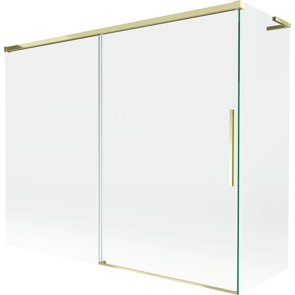 Mexen Rox L vaňová zástenka 2-krídlová posuvná 190 + 80 x 150 cm, transparentná, zlatá - 8C9L-190-080-50-00