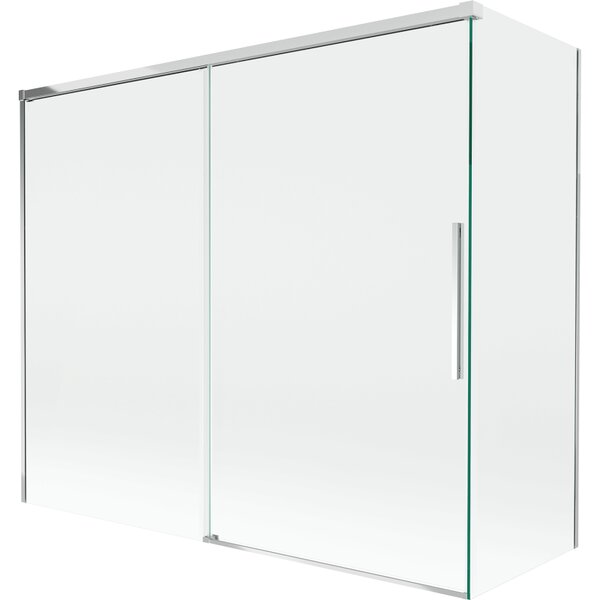 Mexen Rox sprchová zábrana do vane 2-krídlová posuvná 180 + 80 x 150 cm, transparentná, chróm - 8C9-180-080-01-00