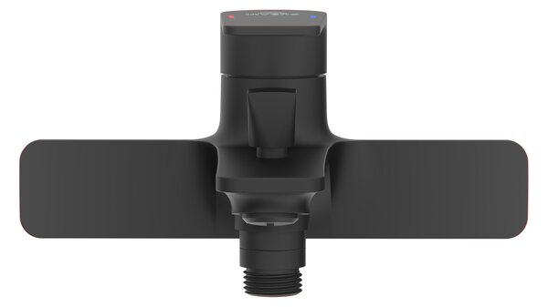 Invena Rikia, nástenná vaňová batéria, čierna matná, INV-BW-24-104-A