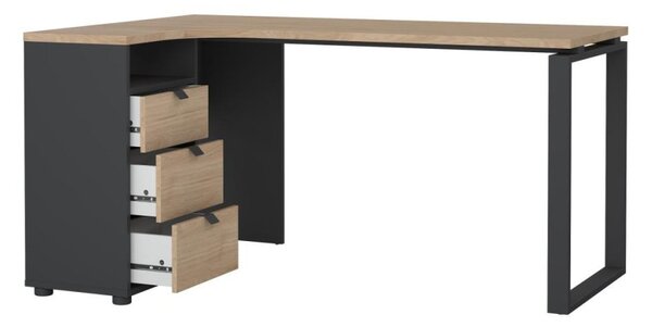 Falco Písací stôl rohový Sigal 600/03 sivá/jackson hickory
