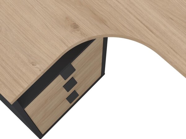 Falco Písací stôl rohový Sigal 600/03 sivá/jackson hickory