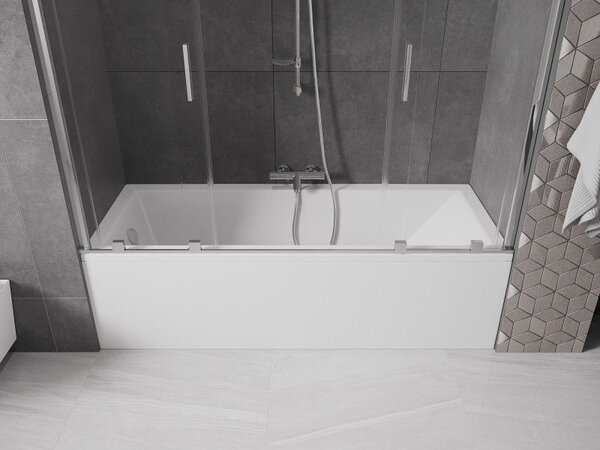 Mexen Velar Duo dvojdverové skladacie sprchové dvere 190 x 150 cm, transparentné, chróm - 896-190-000-02-01