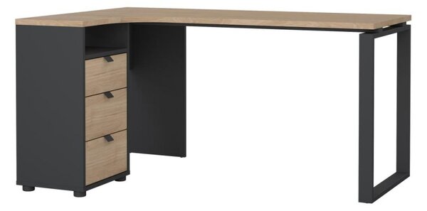 Falco Písací stôl rohový Sigal 600/03 sivá/jackson hickory
