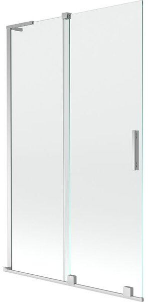 Mexen Velar L vaňová zástenka 2-krídlová posuvná 110 x 150 cm, transparentná, chróm - 896-110-003-01-01