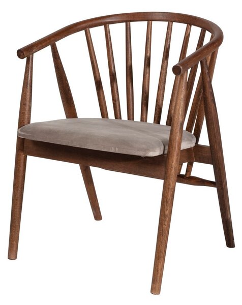 Kalune Design Jedálenská stolička Alberto z masívu orech/béžová