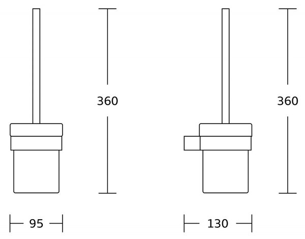 Mexen príslušenstvo, Pavo wc kefa zlatá, 7030450-50