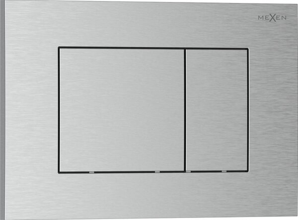 Mexen Tex 02 splachovacie tlačidlo, brúsený nikel - 6102-10