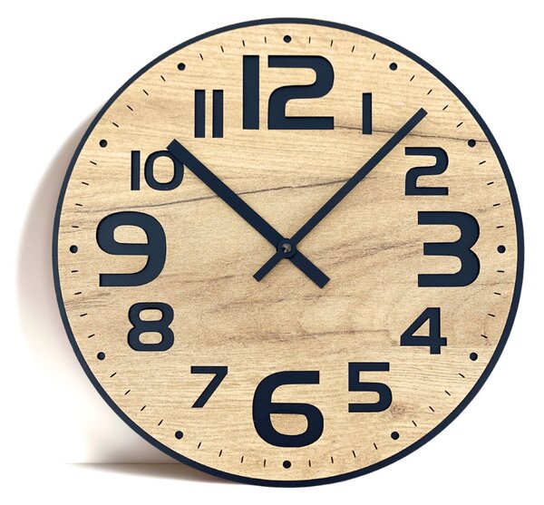 Karlsdesign.sk - Drevené nástenné hodiny - NUMBER H - 30cm , Biela
