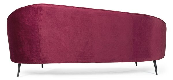MUZZA Dvojmiestna pohovka seraphin tmavo červená 183 x 85 x 80