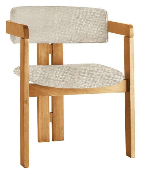 Kalune Design Jedálenská stolička CO z masívu svetlá béžová/dub