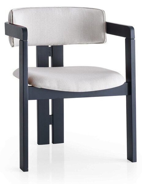 Kalune Design Jedálenská stolička CO z masívu krémová/čierna