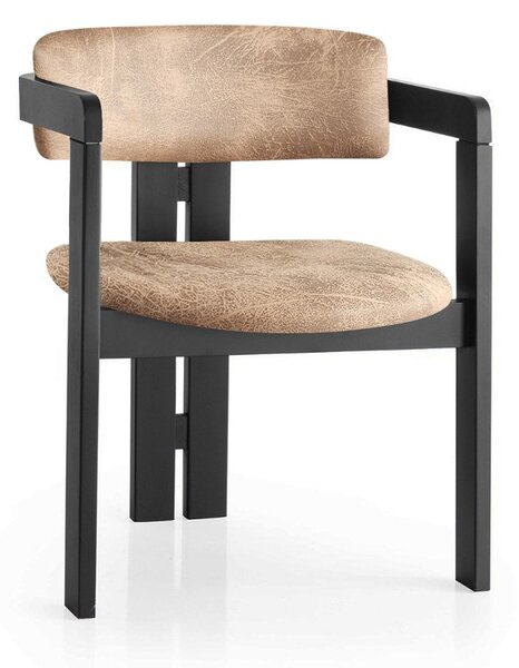 Hanah Home Jedálenská stolička CO z masívu čierna/béžová