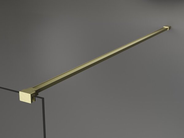 Mexen Kioto sprchová stena Walk-in 80 x 200 cm, čierny vzor 8 mm, zlatá kartáčovaná - 800-080-101-55-78