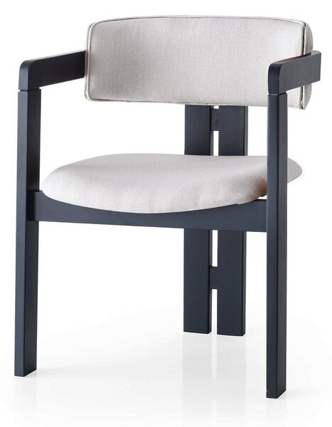 Kalune Design Jedálenská stolička CO z masívu krémová/čierna