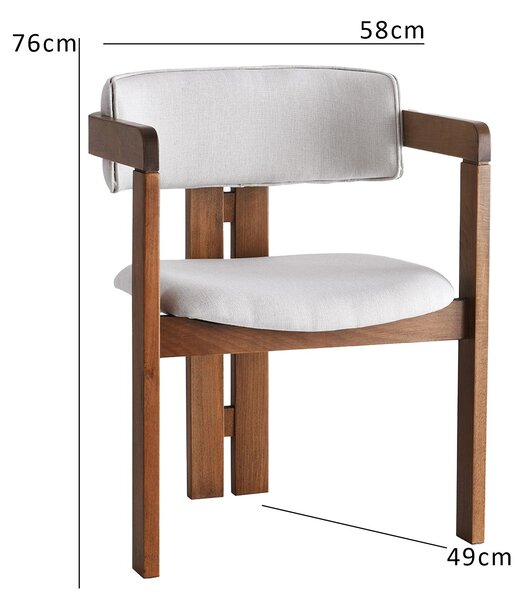 Kalune Design Jedálenská stolička CO z masívu béžová/orech