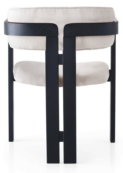 Kalune Design Jedálenská stolička CO z masívu krémová/čierna