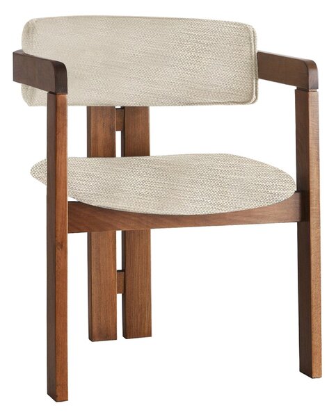 Kalune Design Jedálenská stolička CO z masívu svetlosivá/orech