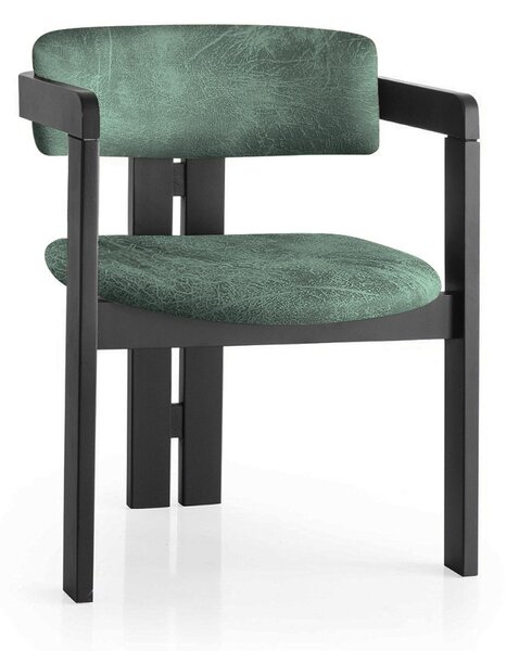 Kalune Design Jedálenská stolička CO z masívu zelená/čierna