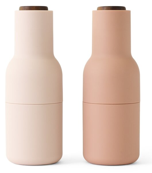 Mlynčeky na soľ a korenie Bottle, Nudes, Walnut Lid, set 2ks – Audo Copenhagen