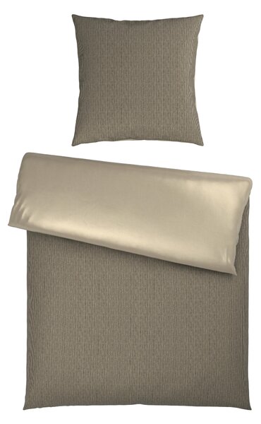OBOJSTRANNÁ POSTEĽNÁ BIELIZEŇ, satén, taupe, 135/200 cm Bio:Vio - Online Only bytové doplnky, Online Only