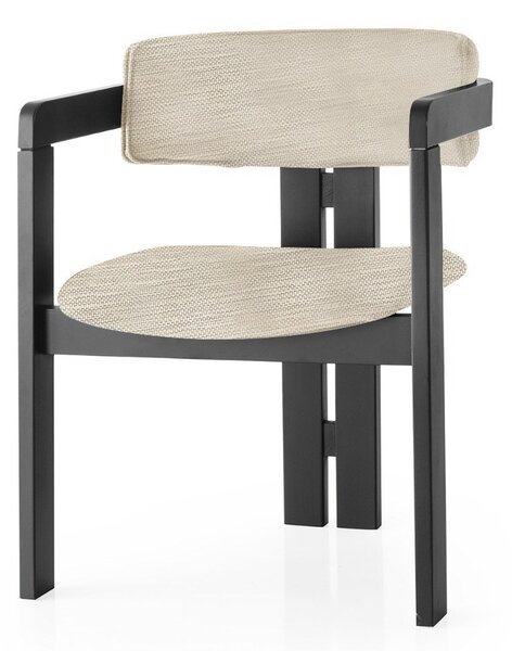 Kalune Design Jedálenská stolička CO z masívu svetlo šedá/čierna