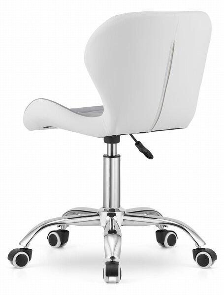 Sivo-biele kancelárske kreslo AVOLA z eko kože