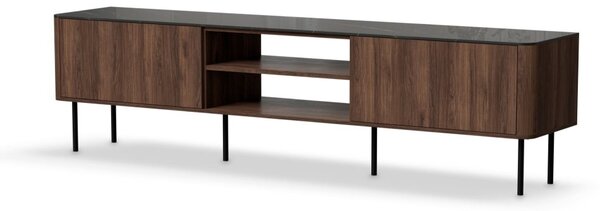 Halmar TV stolík SOLANO RTV-2 orech warmia / čierny mramor (200 cm)