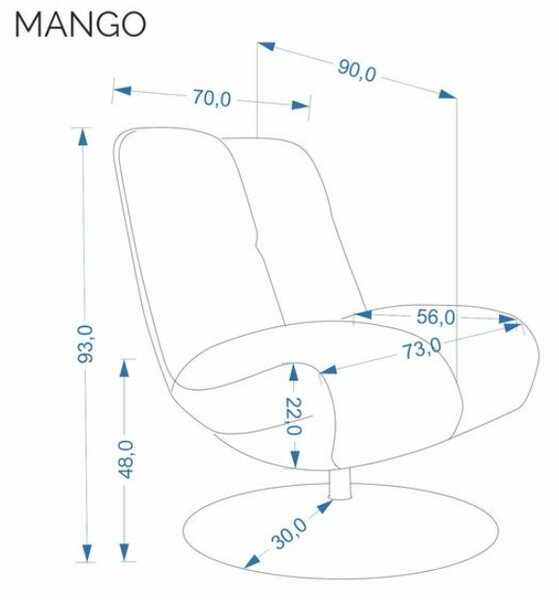 Halmar Čalúnené relaxačné kreslo MANGO béžové