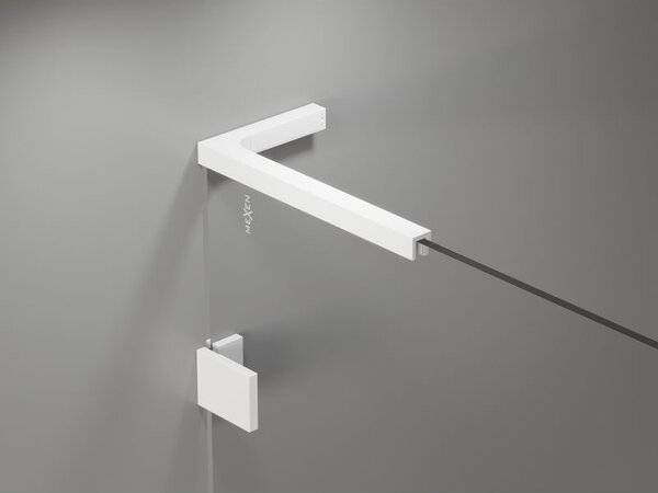 Mexen Lunar-B L pravé sprchové dvere otváracie 120 cm, transparentné, biele - 832SL-120-050-20-00-P