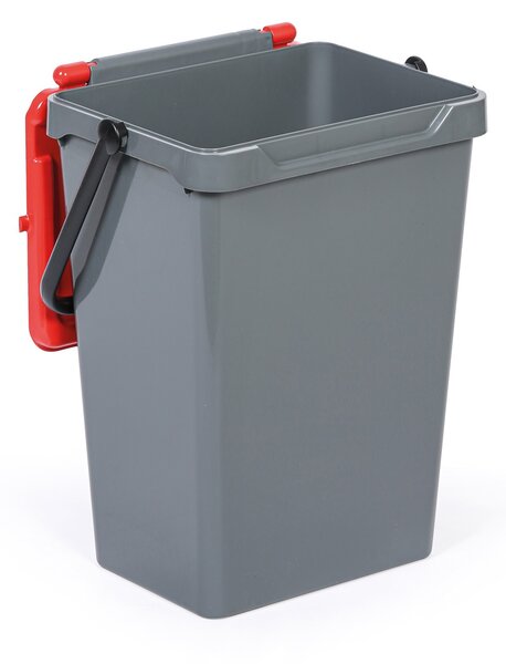 Plastový odpadkový kôš na triedenie odpadu, sivá + červená, 35 l