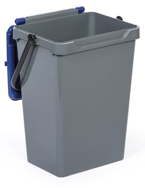 Plastový odpadkový kôš na triedenie odpadu, sivá + modrá, 35 l