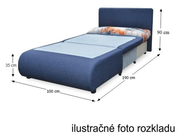KONDELA Rozkladacie kreslo, sivá/vzor káro, KENY NEW