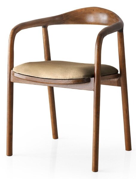 Kalune Design Jedálenská stolička PA z masívu svetlohnedá/prírodná hnedá