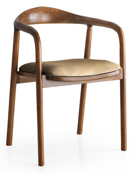 Kalune Design Jedálenská stolička PA z masívu svetlohnedá/prírodná hnedá