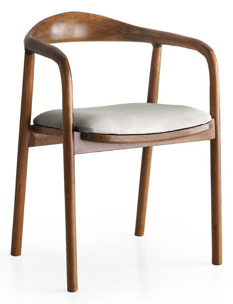 Kalune Design Jedálenská stolička PA z masívu prírodná hnedá/svetlosivá