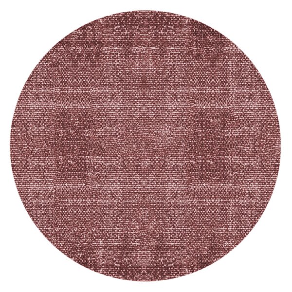 PRESENT TIME Bavlnený vínový okrúhly koberec Washed ∅ 150 cm