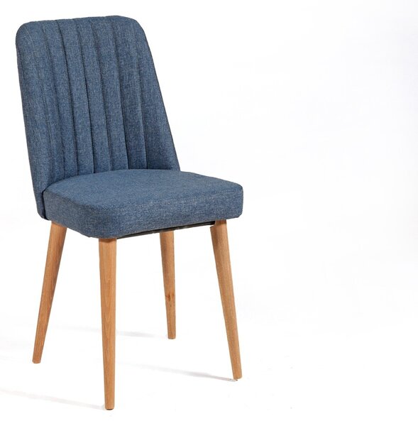Kalune Design Jedálenská stolička Stormi z masívu borovice Atlantic/tmavomodrá