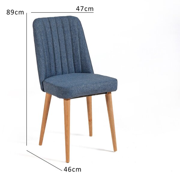 Kalune Design Jedálenská stolička Stormi z masívu borovice Atlantic/tmavomodrá