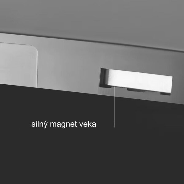 Bezdotykový odpadkový kôš s USB 30l - čierny