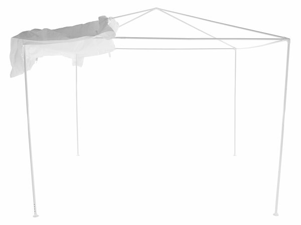 KONDELA Záhradný párty stan, biela, 3x3 m, TEKNO TYP 1 + 4 bočné strany
