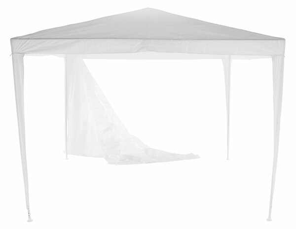KONDELA Záhradný párty stan, biela, 3x3 m, TEKNO TYP 1 + 4 bočné strany