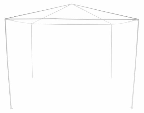 KONDELA Záhradný párty stan, biela, 3x3 m, TEKNO TYP 1 + 4 bočné strany