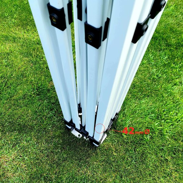 BRIMO Nožnicový altánok 3x4,5m - s 3 stenami - Červená