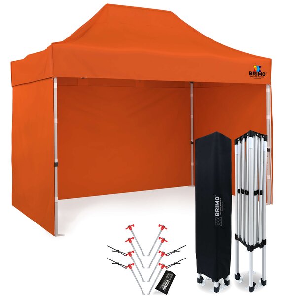 BRIMO Nožnicový stan 2x3m - s 3 stenami - Oranžová