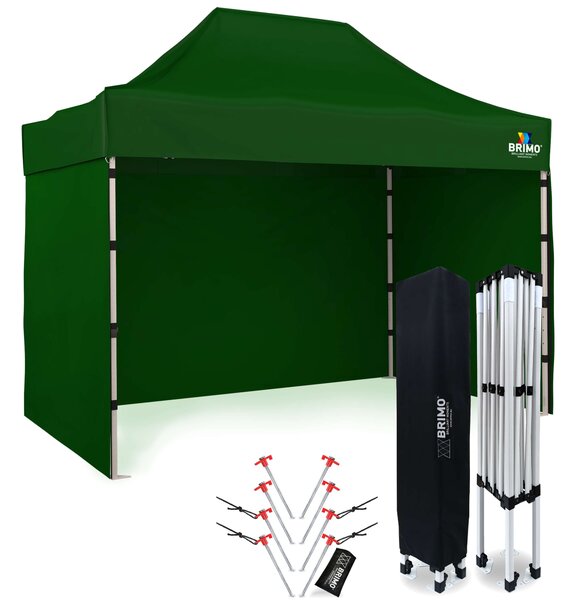 BRIMO Nožnicový stan 2x3m - s 3 stenami - Zelená